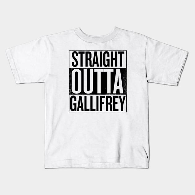 Straight Outta Gallifrey Doctor Who Kids T-Shirt by Rebus28